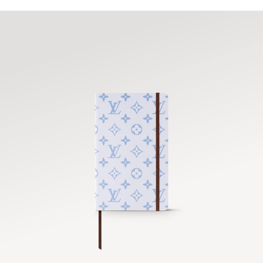 Louis Vuitton White and Blue Monogram Jane Notebook Journal SOLD OUT NWT!